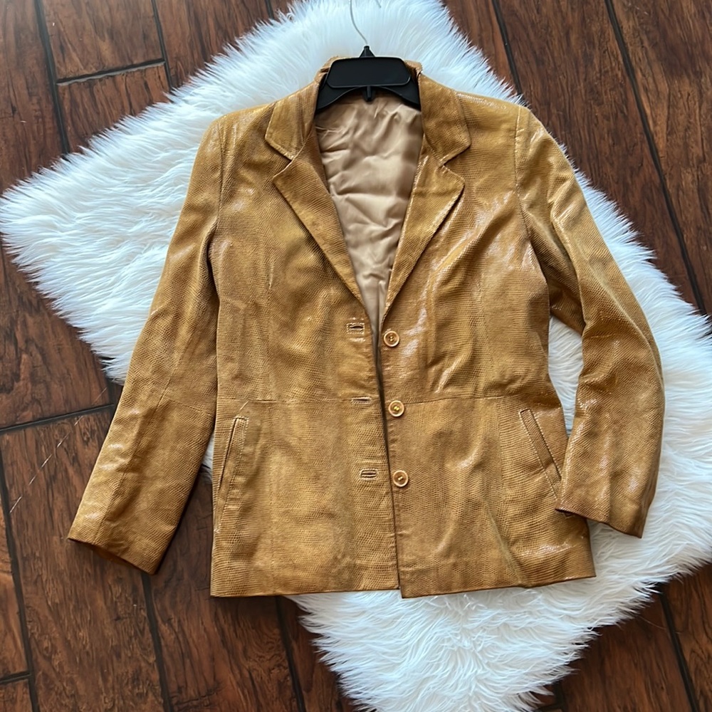 Leather blazer from Italy